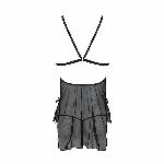Сорочка Passion DELIENA CHEMISE S/M black, стрінги із заниженою талією - мініатюра 4