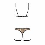 Еротичний комплект спідньої білизни Passion GABI SET L/XL beige, трусики з гартерами - мініатюра 4