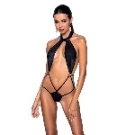 Боді-халтер з екошкіри Passion JANNIES BODY L/XL black - мініатюра 1