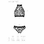Білизна з відкритим доступом Passion MOONLIGHT SET L/XL black топ, стрінги - мініатюра 5