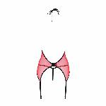 Корсет з пажами для панчіх Passion PEONIA CORSET L/XL red, стрінги - мініатюра 5