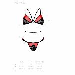 Комплект білизни Passion PEONIA SET L/XL red, бра, трусики - мініатюра 5