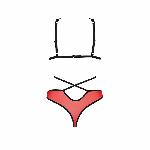 Комплект білизни Passion PEONIA SET S/M red, бра, трусики - мініатюра 4