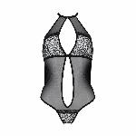 Сітчасте боді з мереживом на грудях Passion SATARA BODY L/XL black - мініатюра 3