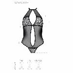 Сітчасте боді з мереживом на грудях Passion SATARA BODY XXL/XXXL red - мініатюра 5