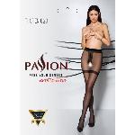 Колготки з відкритим доступом, імітація панчіх Passion TIOPEN 020 black 3/4 (20 den) - мініатюра 5