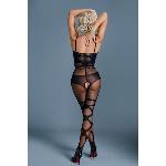 Бодістокінг Caprice Lingerie Model 11 One size Black, імітація панчіх, відкритий доступ - мініатюра 2
