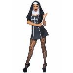 Костюм черниці Leg Avenue Naughty Nun S, сукня, головний убір - мініатюра 3
