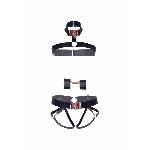 Комплект атласних ременів для бондажу Leg Avenue Satin elastic harness Set, One size, Black - мініатюра 5