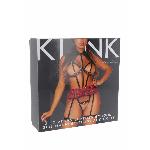 BDSM-костюм учениці Leg Avenue Harness teddy & skirt S Black, портупея, мініспідниця, екошкіра - мініатюра 5