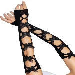 Мітенки Leg Avenue Butterfly applique arm warmers Black, метелики - мініатюра 1