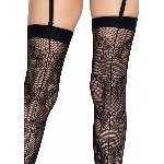Панчохи-сітка зі швом ззаду Leg Avenue Butterfly back seam this highs One size Black - мініатюра 4