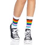 Шкарпетки жіночі в смужку Leg Avenue Pride crew socks Rainbow, 37–43 розмір - мініатюра 3