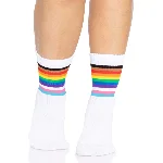 Шкарпетки жіночі в смужку Leg Avenue Pride crew socks Rainbow, 37–43 розмір - мініатюра 1