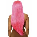 Перука Leg Avenue 33″ Long straight center part wig neon pink - мініатюра 2