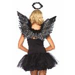 Крила чорного ангела Leg Avenue Angel Accessory Kit Black, крила, німб - мініатюра 2