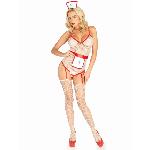 (SALE) Костюм медсестри Leg Avenue Roleplay TLC Nurse One size White - мініатюра 3