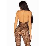 Бодістокінг Leg Avenue Fishnet Halter Bodystocking One size Black, дрібна сітка - мініатюра 2