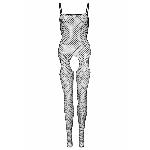 Бодістокінг Leg Avenue Suspender Bodystocking One size Black, велика сітка, доступ - мініатюра 5