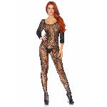 Бодістокінг Leg Avenue Swirl Lace Bodystocking One size Black, ажурна тканина, доступ - мініатюра 3