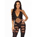 Бодістокінг Leg Avenue Illusion halter bodystocking One size Black, доступ - мініатюра 4