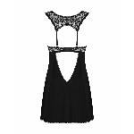 Сорочка бебі-дол з мереживом на грудях Obsessive Donna Dream babydoll XS/S Black, стрінги - мініатюра 4