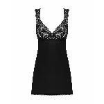 Сорочка бебі-дол з мереживом на грудях Obsessive Donna Dream babydoll M/L Black, стрінги - мініатюра 3