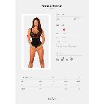 Мереживне боді Obsessive Donna Dream crotchless teddy XS/S Black, відкритий доступ - мініатюра 5
