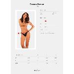 Мереживні стрінги Obsessive Donna Dream thong XL/2XL Black, низька посадка - мініатюра 5