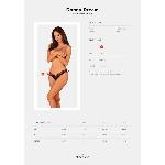 Мереживні стрінги Obsessive Donna Dream crotchless thong M/L Black, відкритий доступ - мініатюра 5