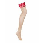 Панчохи під пояс із широким мереживом Obsessive Lacelove stockings XS/S - мініатюра 3