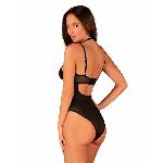 Прозоре боді Obsessive Selinne teddy XS/S Black, дрібна сітка, подвійні бретелі - мініатюра 2