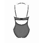 Прозоре боді Obsessive Selinne teddy M/L Black, дрібна сітка, подвійні бретелі - мініатюра 4