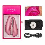 Вакуумний кліторальний стимулятор Womanizer Liberty Pink, магнітна кришка, 2 насадки - мініатюра 6