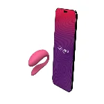 Смарт-вібратор для пар We-Vibe Sync Lite Pink, 10 віброрежимів, можна поєднувати з проникним сексом - мініатюра 1
