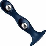 Дилдо Satisfyer Double Ball-R Dark Blue, унісекс, рухомі кульки всередині, на присосці - мініатюра 3