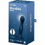Дилдо Satisfyer Double Ball-R Dark Blue, унісекс, рухомі кульки всередині, на присосці - мініатюра 4