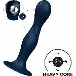Дилдо Satisfyer Double Ball-R Dark Blue, унісекс, рухомі кульки всередині, на присосці - мініатюра 2