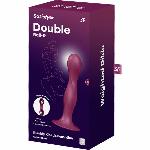 Дилдо Satisfyer Double Ball-R Red, унісекс, рухомі кульки всередині, на присосці - мініатюра 4