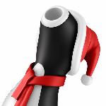 Вакуумний кліторальний стимулятор Satisfyer Penguin Holiday Edition, у шапочці та шарфі - мініатюра 5
