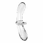 Двосторонній скляний дилдо Satisfyer Double Crystal Transparent, боросилікатне скло, унісекс - мініатюра 4