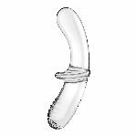 Двосторонній скляний дилдо Satisfyer Double Crystal Transparent, боросилікатне скло, унісекс - мініатюра 3
