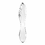 Двосторонній скляний дилдо Satisfyer Dazzling Crystal 1 Transparent, дуже міцний, без стопера - мініатюра 3