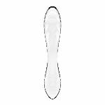 Двосторонній скляний дилдо Satisfyer Dazzling Crystal 1 Transparent, дуже міцний, без стопера - мініатюра 2