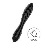 Двосторонній скляний дилдо Satisfyer Dazzling Crystal 1 Black, дуже міцний, без стопера - мініатюра 1