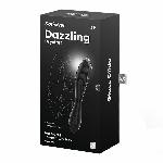 Двосторонній скляний дилдо Satisfyer Dazzling Crystal 1 Black, дуже міцний, без стопера - мініатюра 5