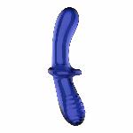 Двосторонній скляний дилдо Satisfyer Double Crystal Light blue, боросилікатне скло, унісекс - мініатюра 4