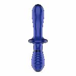 Двосторонній скляний дилдо Satisfyer Double Crystal Light blue, боросилікатне скло, унісекс - мініатюра 2