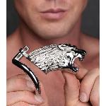 Клітка для пеніса Master Series: Tiger King Cock Cage With Lock, три кільця, замок, три ключі - мініатюра 6