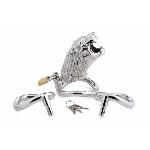 Клітка для пеніса Master Series: Tiger King Cock Cage With Lock, три кільця, замок, три ключі - мініатюра 2